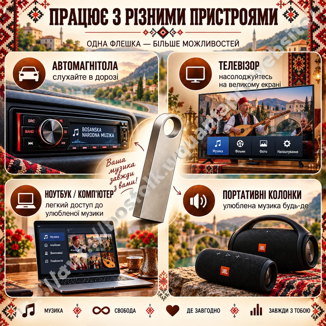 Працює з різними пристроями